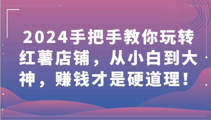 2024手把手教你玩转红薯店铺，从小白到大神，赚钱才是硬道理！-大熊猫资源站