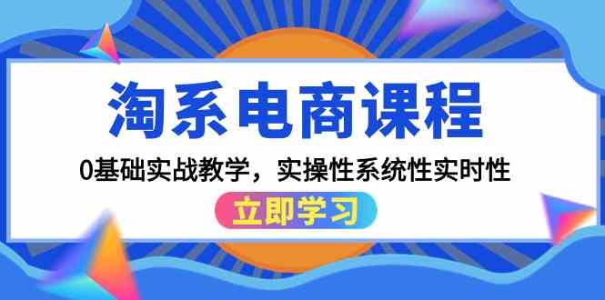 淘系电商课程，0基础实战教学，实操性系统性实时性（15节课）-大熊猫资源站